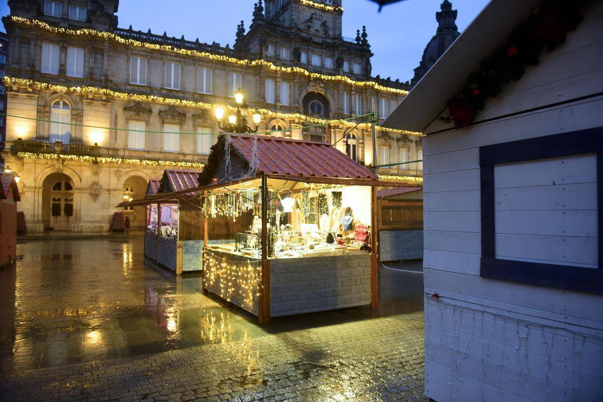 El poblado navideño de A Coruña, en las pasadas navidades.