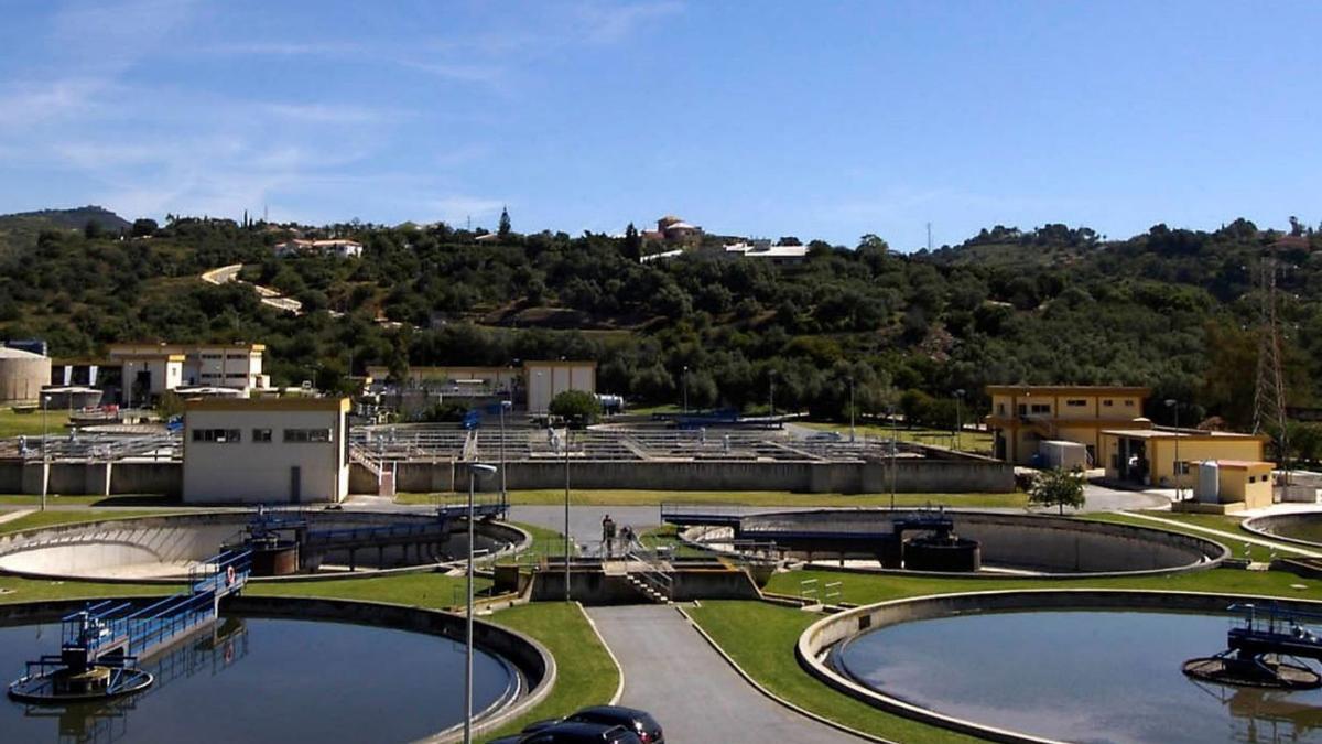 La planta de depuración de aguas La Víbora, ubicada en el término municipal de Marbella.