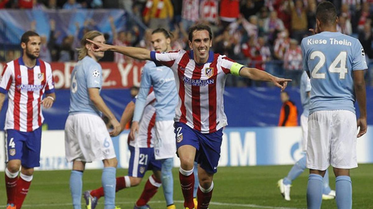 Godín también 'mojó' en la goleada del Atlético