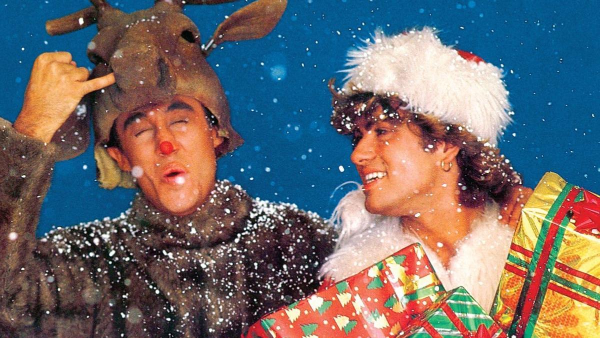Andrew Ridgeley y George Michael, en una imagen promocional de 'Last Christmas' 