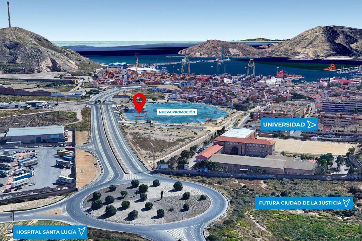 Lugar donde se ubicará la nueva promoción de viviendas en el barrio de Santa Lucía de Cartagena