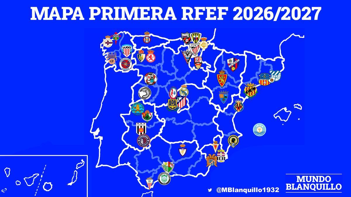 Los 40 equipos de Primera RFEF en la 26-27-