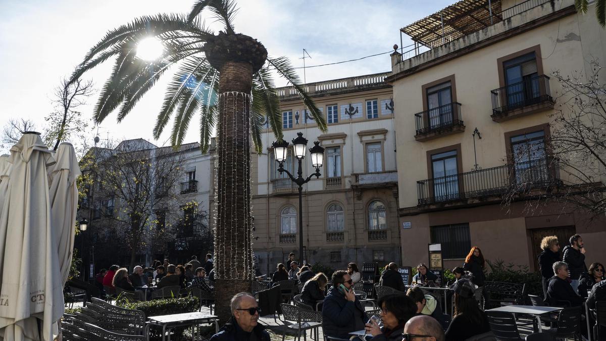 La plaza de la Concepción, punto de encuentro de los vecinos de La Conce.