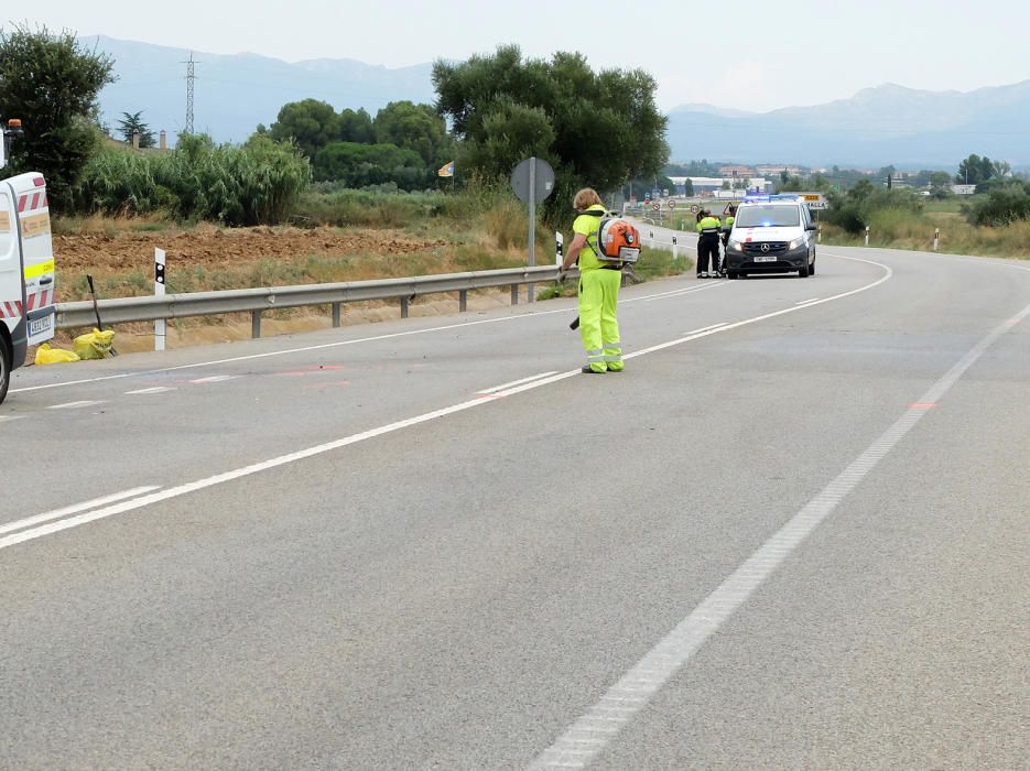Dos morts en un accident a la N-II a Borrassà