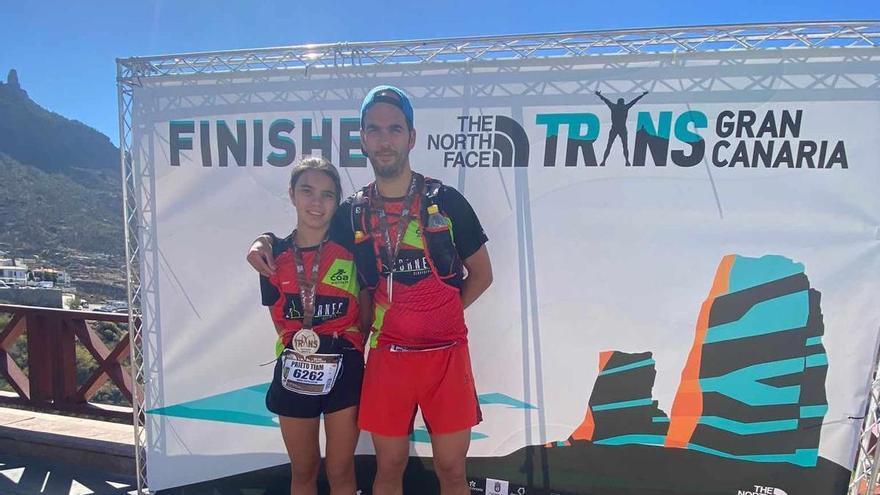 Un padre y una hija de Cabrales, terceros formando equipo en la Transgrancanaria