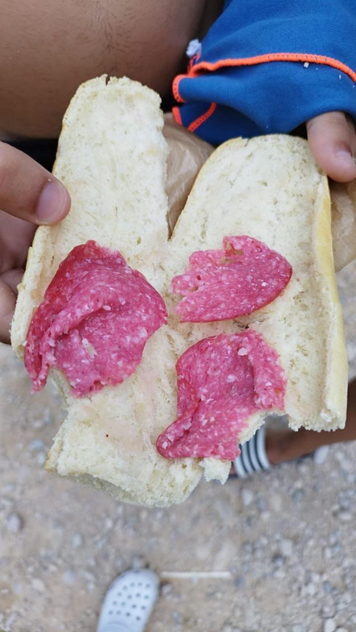 Un bocadillo servido a un menor tutelado por la administración valenciana.