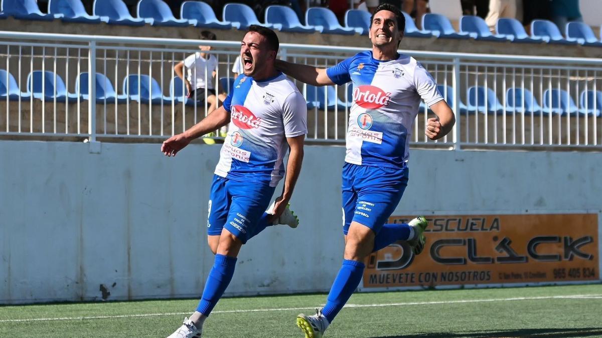 Celebración de uno de los goles