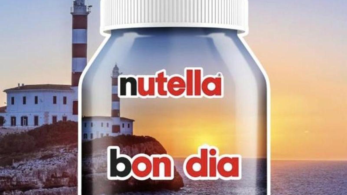 Imagen de Portocolom en el tarro de Nutella