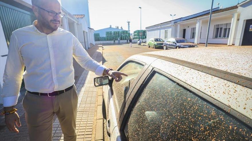 Villafranco amanece teñida de rojo por un escape de tomate en polvo