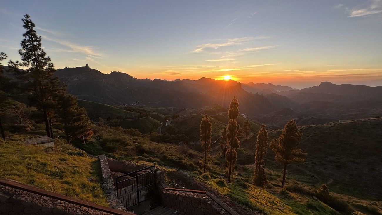 Atardecer en Navidad desde la Cruz de Tejeda