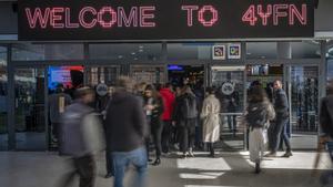 La entrada al pabellón de las startups y emprendedores llamado 4YFN en el MWC del año pasado