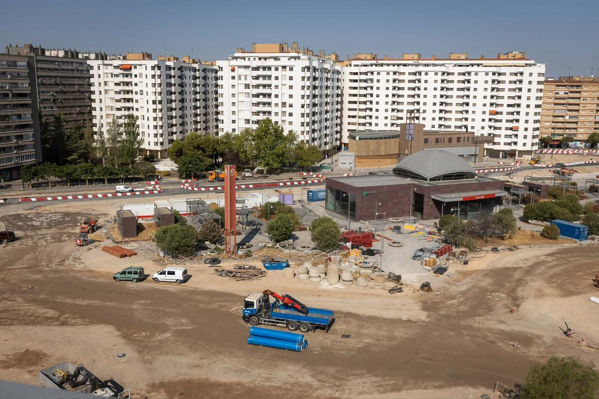 Estado de las obras del Portillo de Zaragoza.