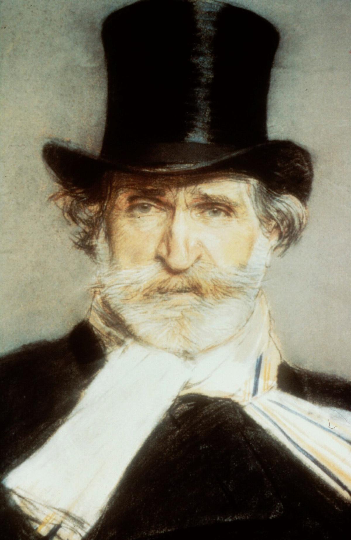 Retrato de Giuseppe Verdi.