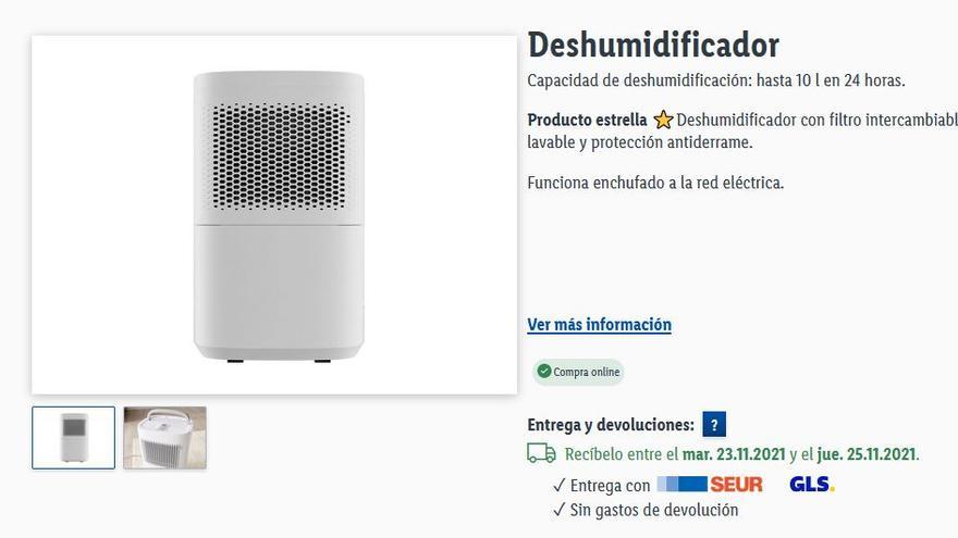 Deshumidificador Lidl