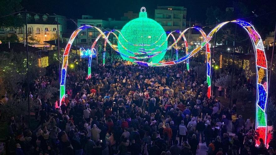 Imagen del alumbrado navideño del año pasado en Fuengirola.