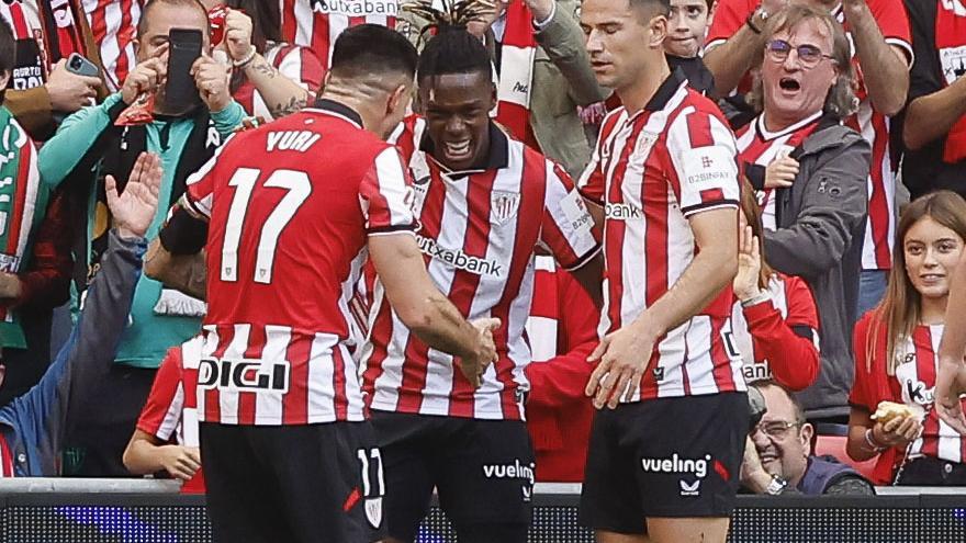 Nico Williams da aire al Athletic y pone colista al Oviedo