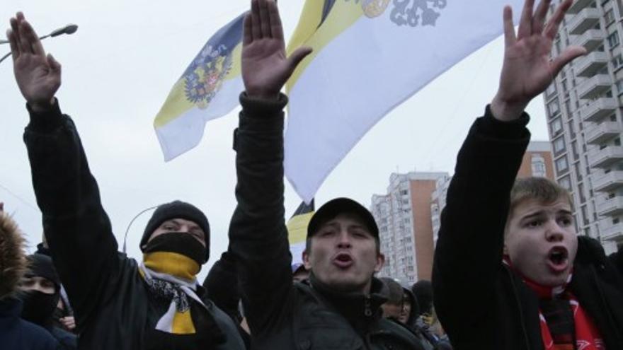 Manifestación de ultranacionalistas rusos