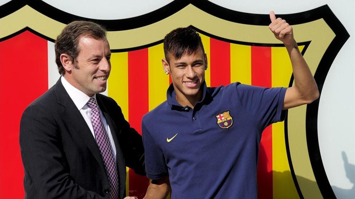 Sandro Rosell y Neymar