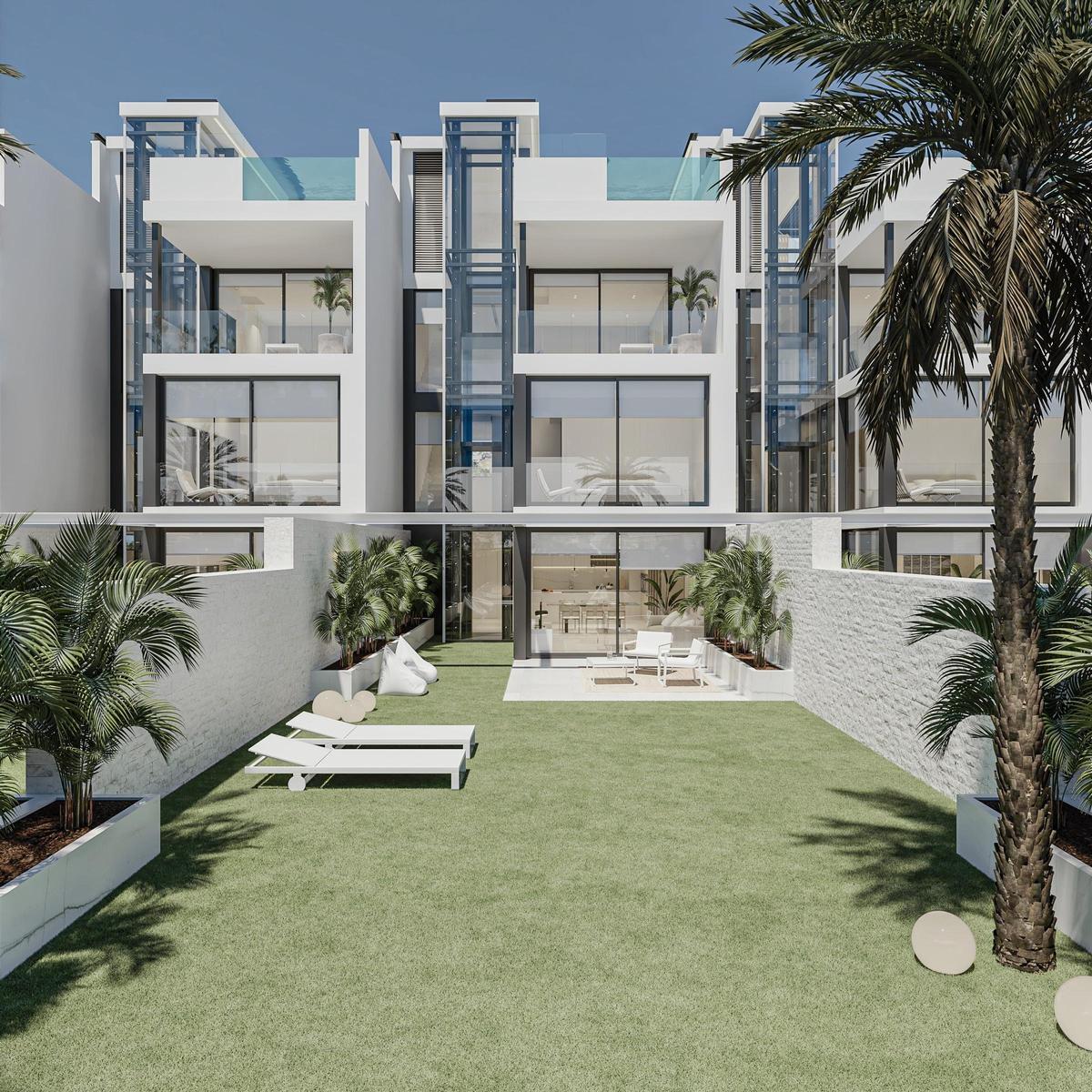 Vista exterior de una de las villas.