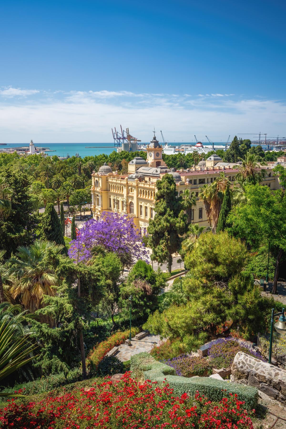 Vista del Ayuntamiento de Málaga
