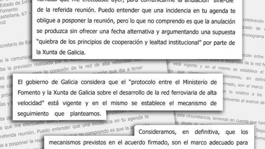 Extractos de la carta enviada por el conselleiro de Medio Ambiente a Víctor Morlán.