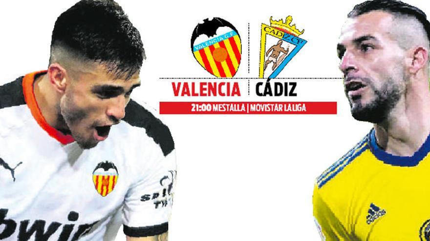 Alineaciones oficiales del Valencia - Cádiz