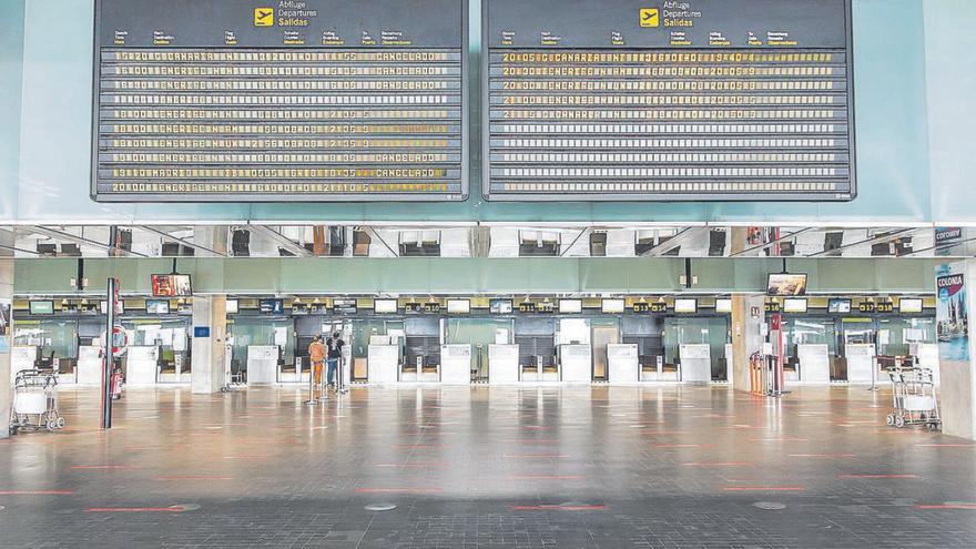 Zona de facturación del aeropuerto de La Palma.