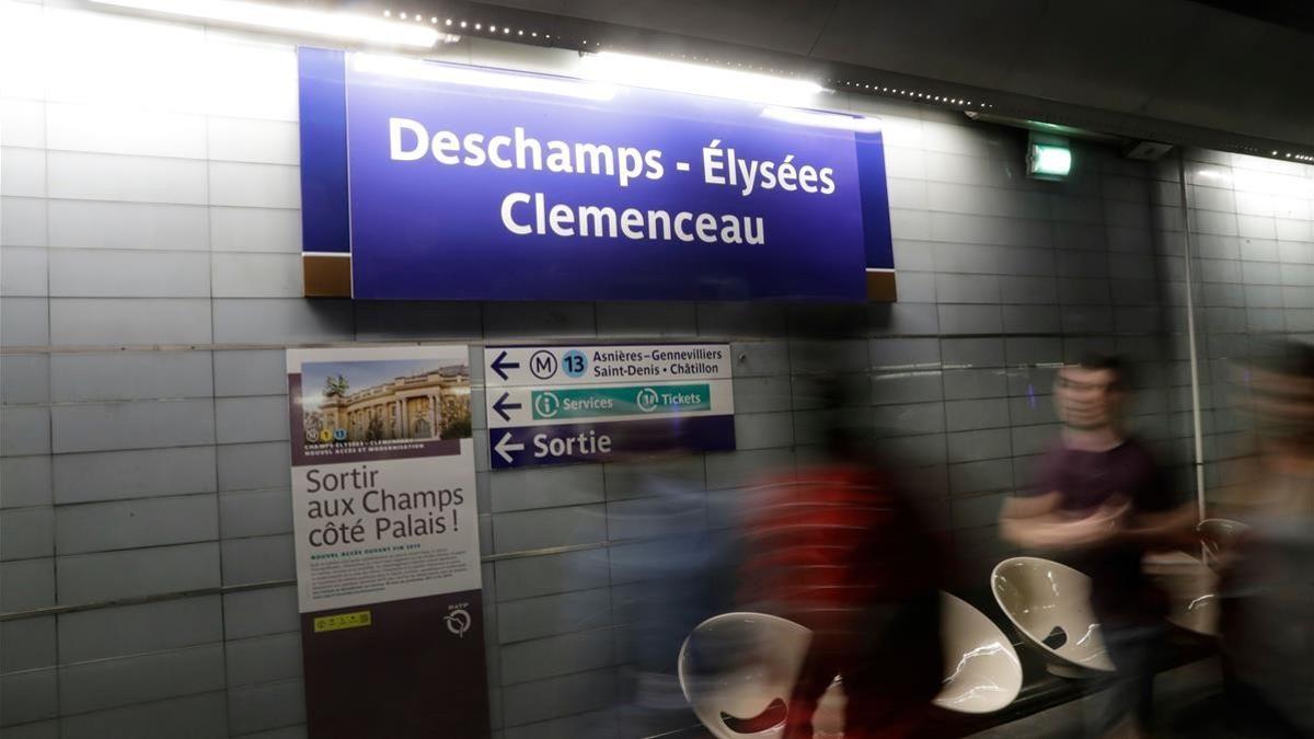 &quot;Próxima parada: 'Deschamps Élysées'&quot;: el homenaje del metro de Paris a los campeones del Mundial