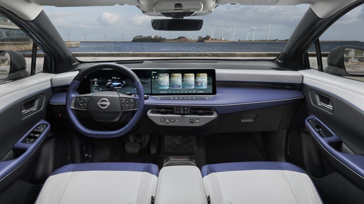 Interior del Nissan Leaf 2026