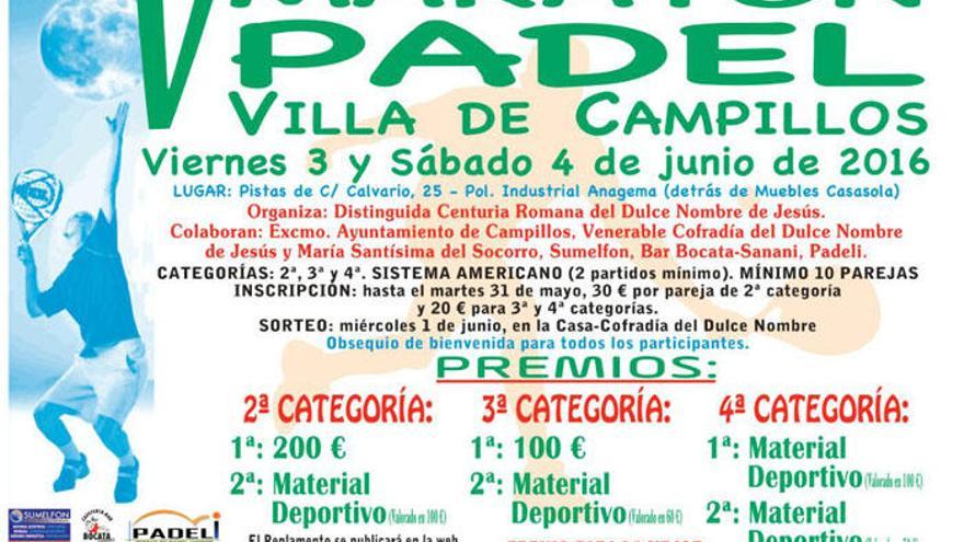 Detalle del cartel del torneo.