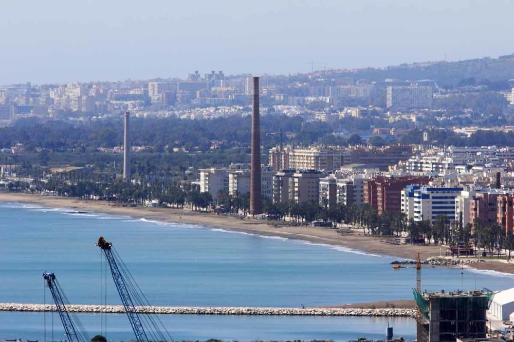 La Málaga desierta desde las alturas