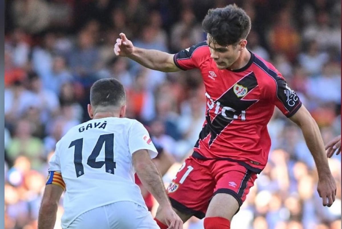 Fran Pérez en el Valencia CF - Rayo Vallecano