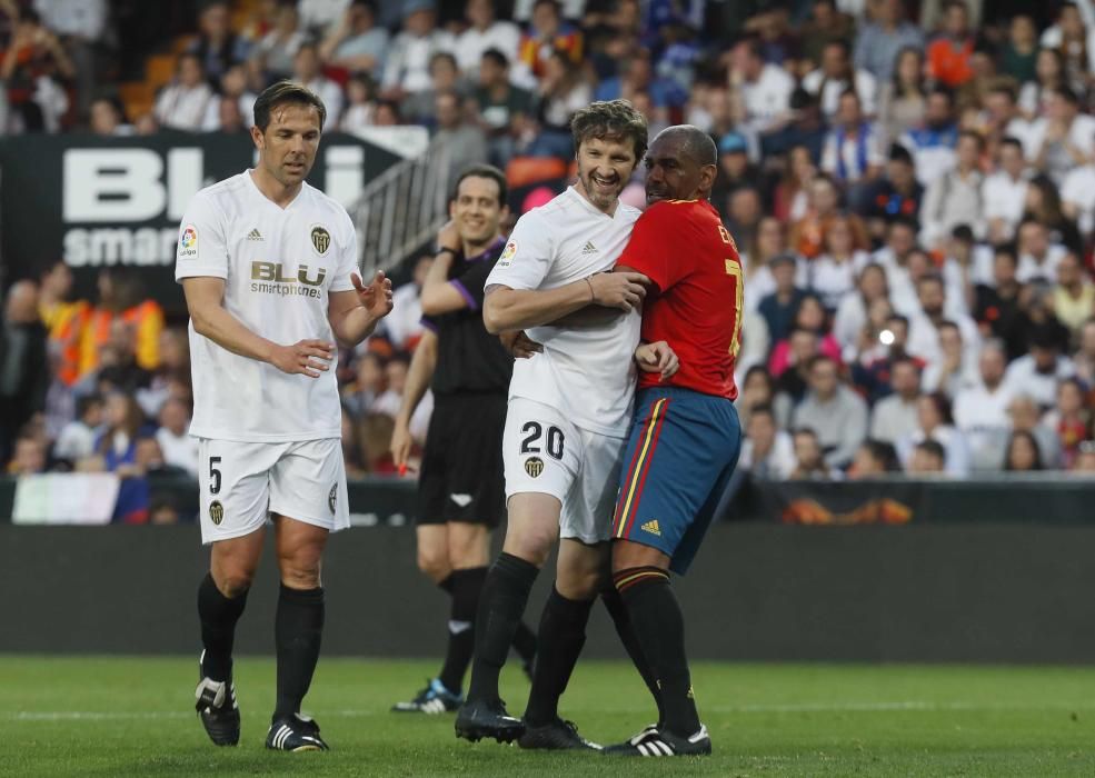 El partido Leyendas del Valencia CF - Selección Española