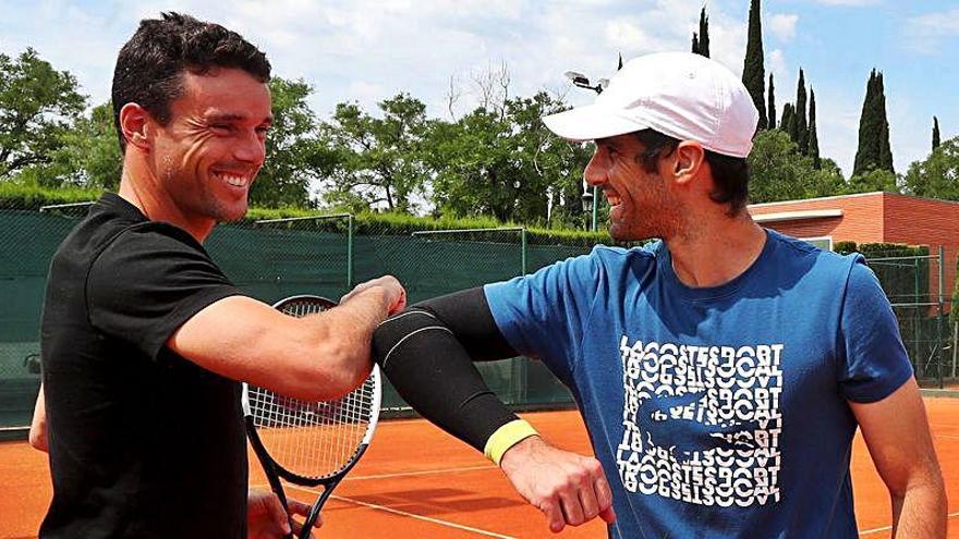 Roberto Bautista y Pablo Andújar, en un entrenamiento en el CT Valencia