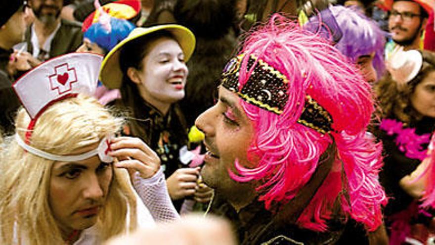 Vegueta, muy concurrida, con el Carnaval de Día que se celebró el pasado sábado.
