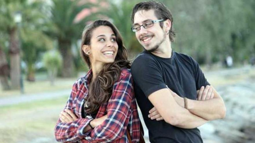 Daniela Rodas y Adrián Ríos, en Moaña. // Santos Álvarez