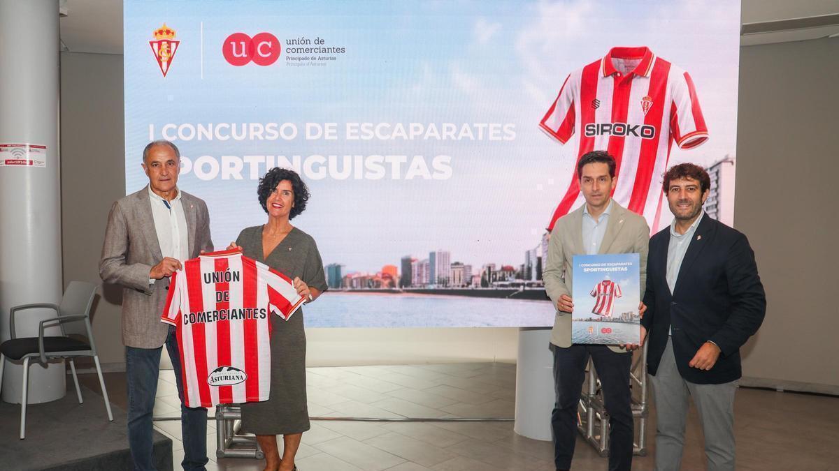 El Sporting se alía con la Unión de Comerciantes y prepara un concurso de escaparates