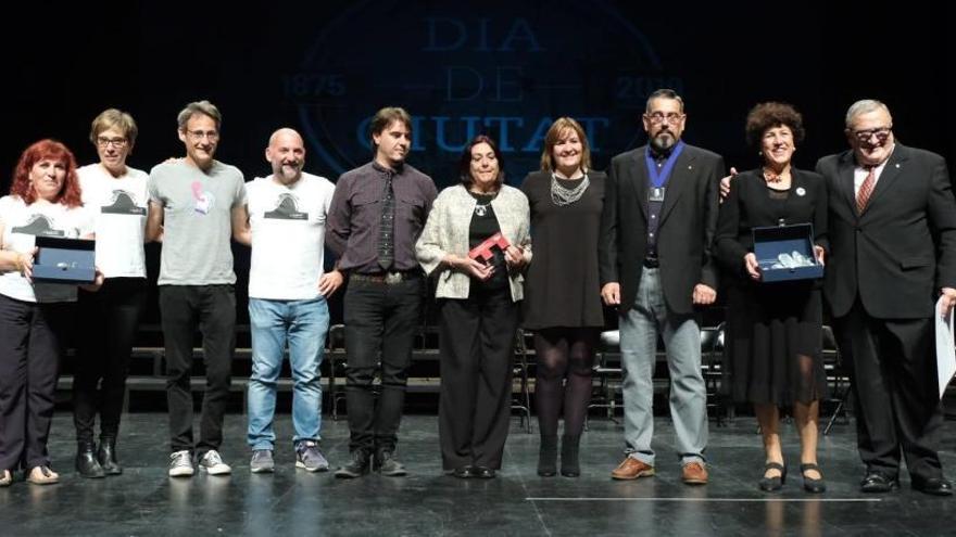 Els premiats durant l&#039;acte celebrat ahir