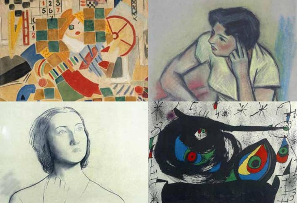 Algunas de las obras que se pueden ver en la muestra que se inaugura este jueves.