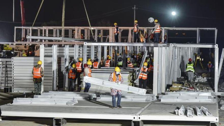 Finaliza en tiempo récord la construcción de uno de los dos nuevos hospitales de Wuhan