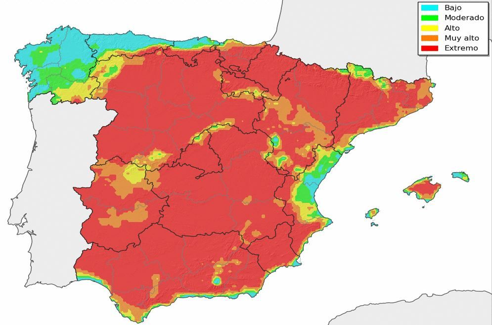 Mapa de la Aemet.