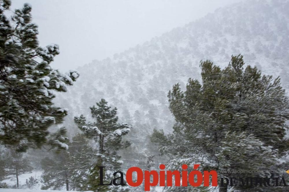 La nieve deja las primeras estampas blancas del 2020 en la Región de Murcia