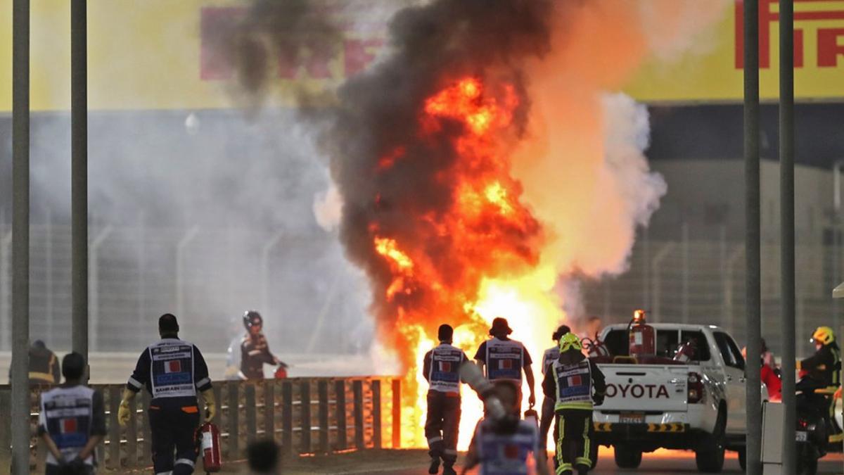 Espectacular accidente de Grosjean