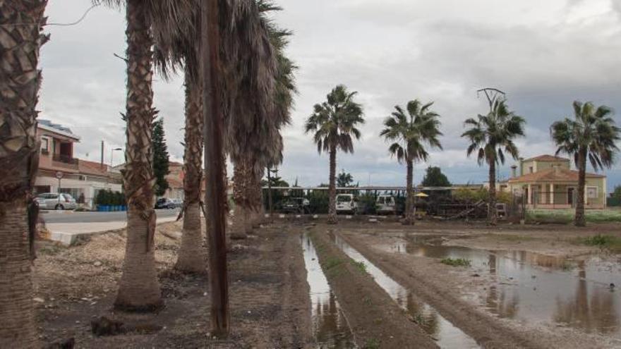 La pedanía de San Felipe Neri, afectada por la lluvia, en una imagen de archivo.