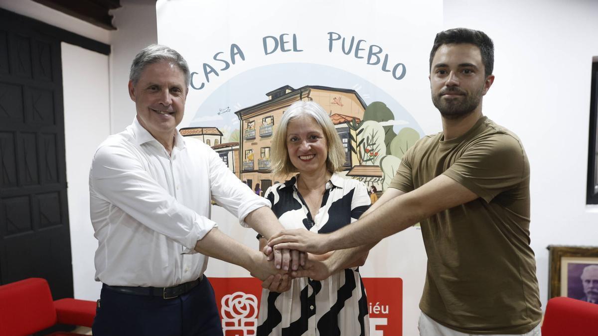 Enrique Rodríguez Nuño, Almudena Cueto y Sergio Llera.