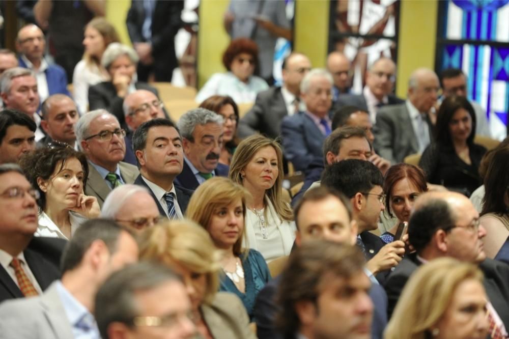 El ministro en funciones De Guindos, en Murcia