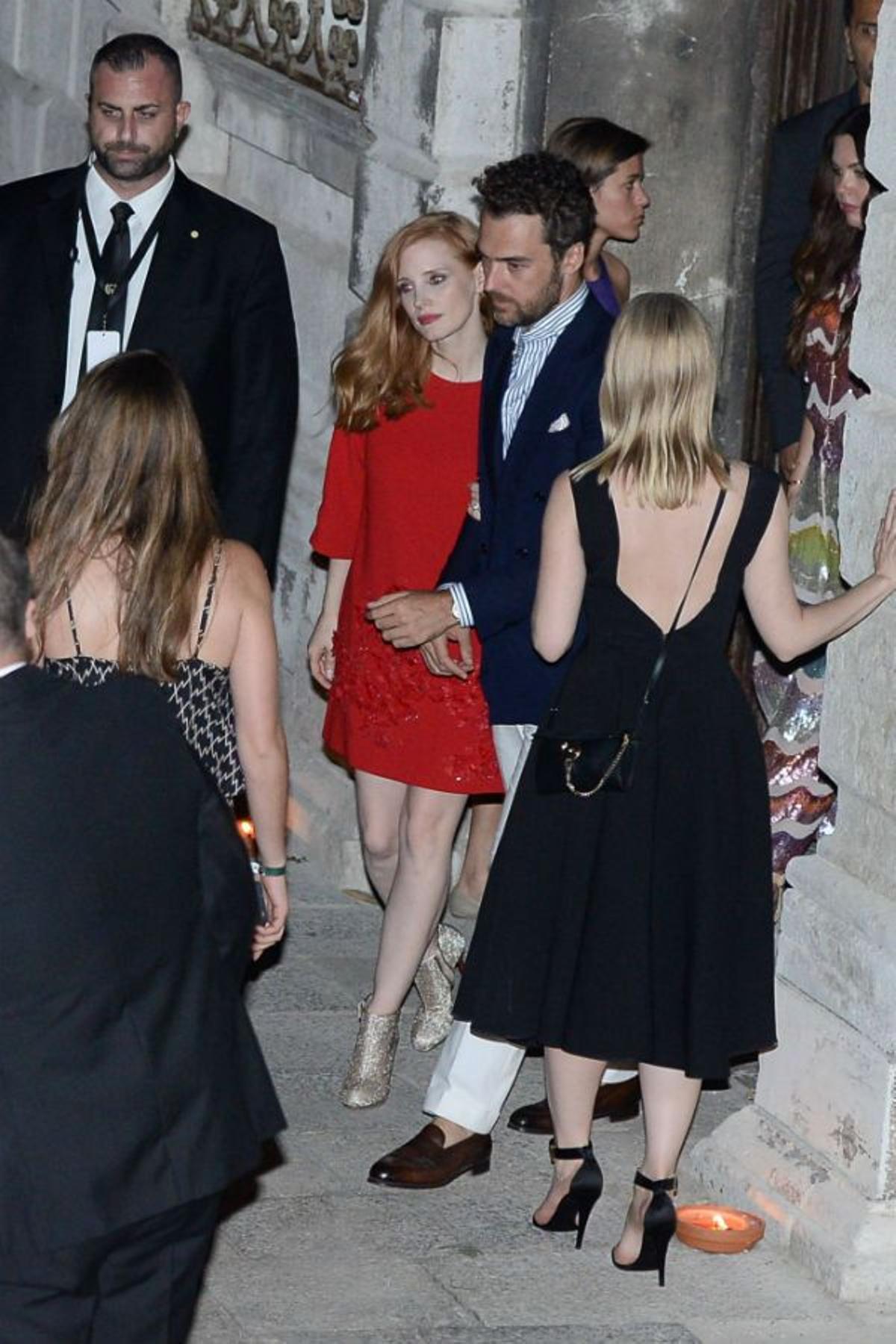 Jessica Chastain y Gianluca Passi, horas antes de casarse