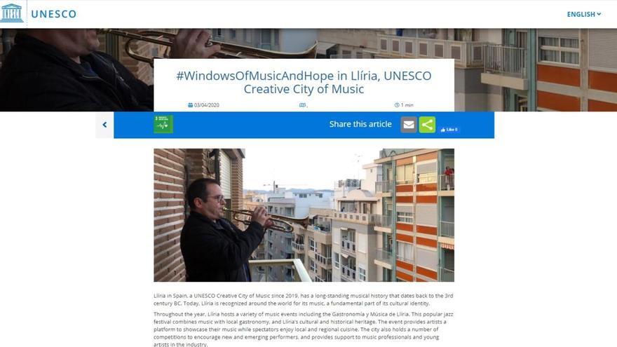La Unesco pone a Llíria como ejemplo mundial por sus iniciativas culturales solidarias