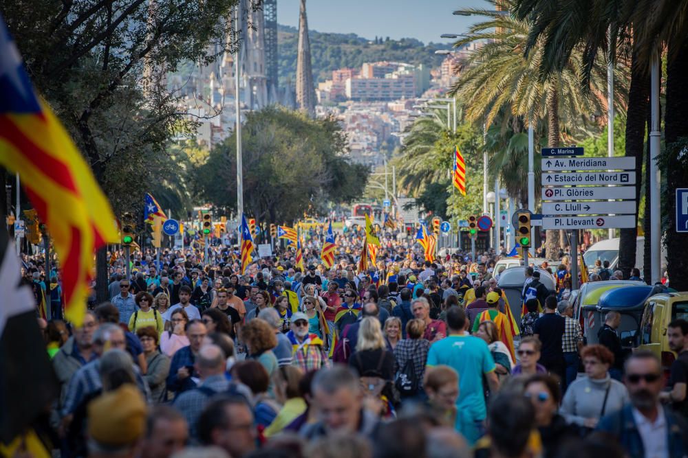 El independentismo se manifiesta en Barcelona