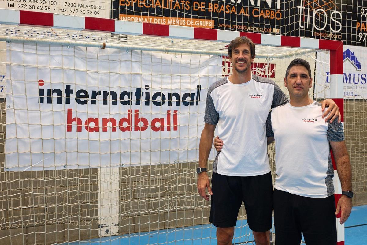 Viran Morros i Sergi Catarain, al pavelló de Palafrugell.